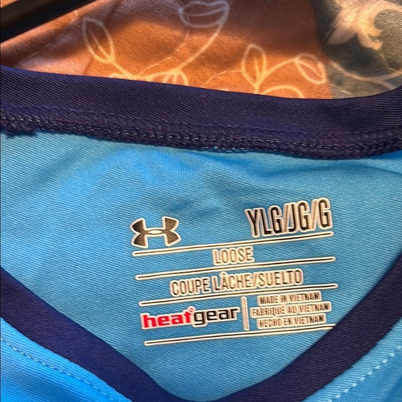 Under Armour Blue Long Sleeve Tee Athletic Performance - Picture 2 of 2